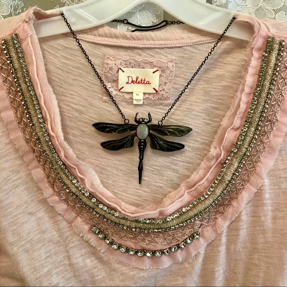 ANTHROPOLOGIE* Deletta NWOT Embellished Top - Picture 8 of 12